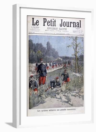 French Bicycle Corp on Military Maneuvers, 1896-Henri Meyer-Framed Giclee Print