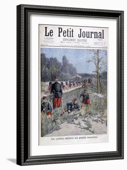 French Bicycle Corp on Military Maneuvers, 1896-Henri Meyer-Framed Giclee Print