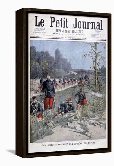 French Bicycle Corp on Military Maneuvers, 1896-Henri Meyer-Framed Premier Image Canvas