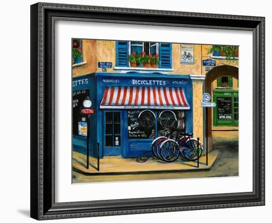 French Bicycle Shop-Marilyn Dunlap-Framed Art Print