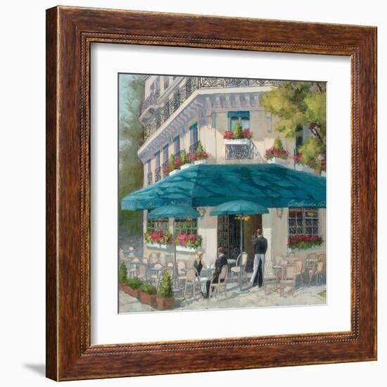 French Blue Café 1-Jill Schultz McGannon-Framed Art Print