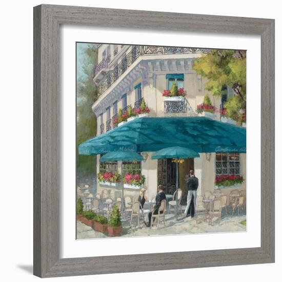 French Blue Café 1-Jill Schultz McGannon-Framed Art Print