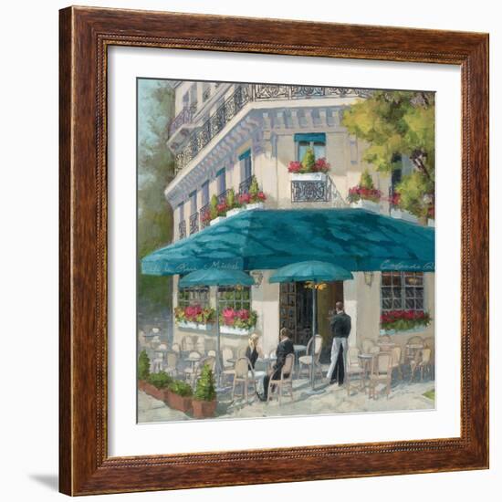 French Blue Café 1-Jill Schultz McGannon-Framed Art Print