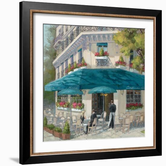 French Blue Café 1-Jill Schultz McGannon-Framed Art Print