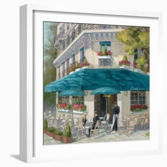 French Blue Café 1-Jill Schultz McGannon-Framed Art Print