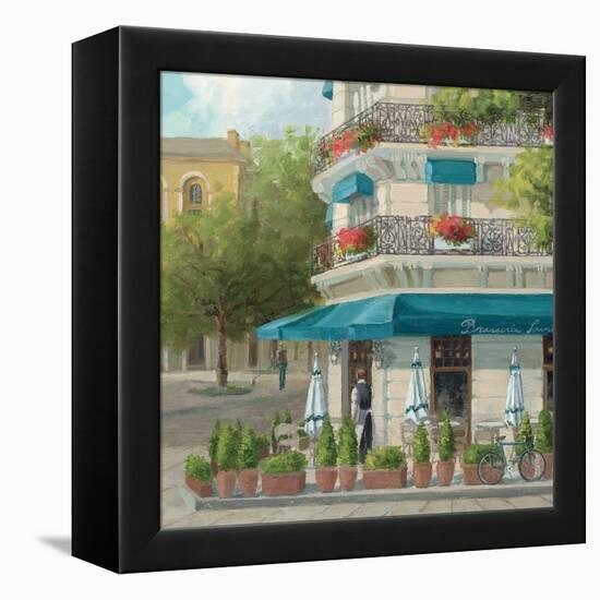 French Blue Café 2-Jill Schultz McGannon-Framed Stretched Canvas