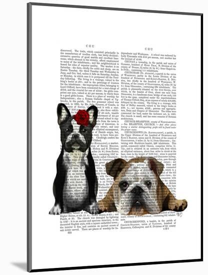 French Bulldog and English Bulldog-Fab Funky-Mounted Art Print