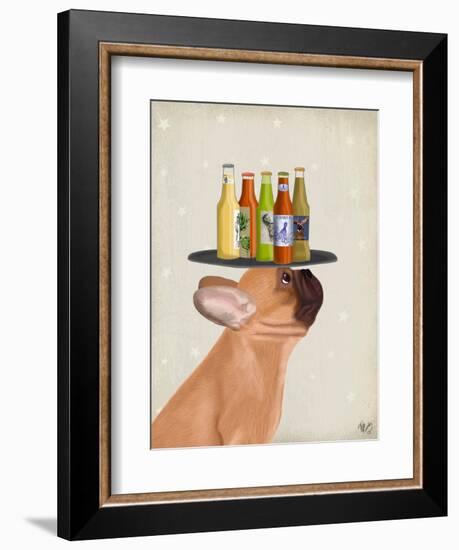 French Bulldog Beer Lover-Fab Funky-Framed Art Print