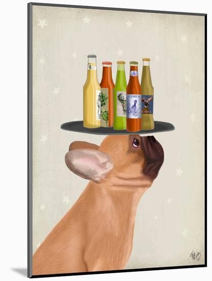 French Bulldog Beer Lover-Fab Funky-Mounted Art Print