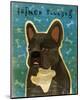 French Bulldog (Black and White)-John W^ Golden-Mounted Art Print