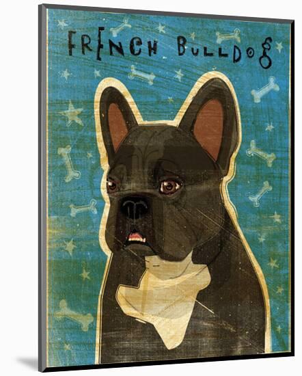 French Bulldog (Black and White)-John W^ Golden-Mounted Art Print