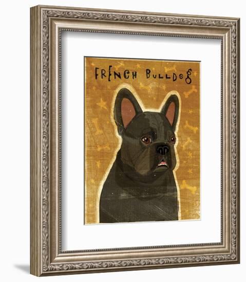 French Bulldog (Black)-John W^ Golden-Framed Art Print