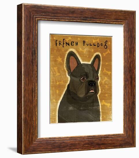 French Bulldog (Black)-John W^ Golden-Framed Art Print