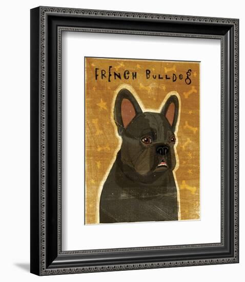 French Bulldog (Black)-John W^ Golden-Framed Art Print