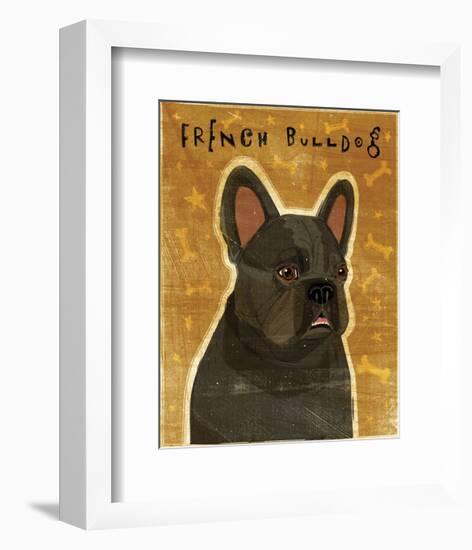 French Bulldog (Black)-John W^ Golden-Framed Art Print