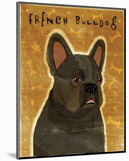 French Bulldog (Black)-John W^ Golden-Mounted Art Print