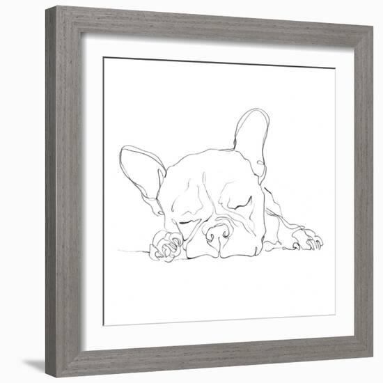 French Bulldog Contour I-Ethan Harper-Framed Art Print