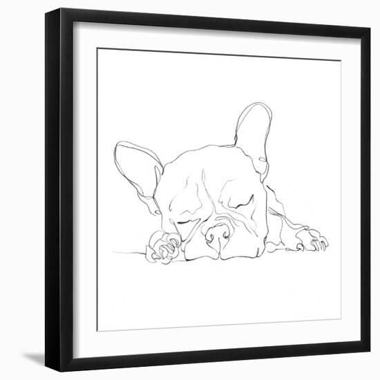 French Bulldog Contour I-Ethan Harper-Framed Art Print