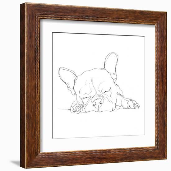 French Bulldog Contour I-Ethan Harper-Framed Art Print