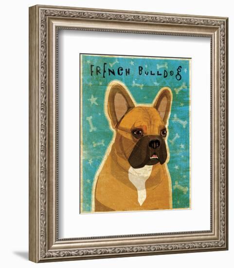 French Bulldog (Fawn & White)-John W^ Golden-Framed Art Print