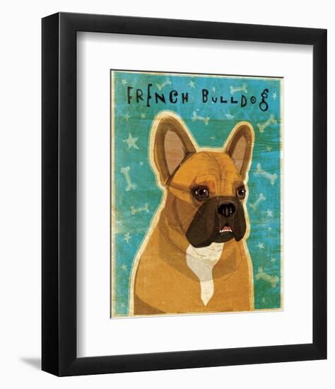 French Bulldog (Fawn & White)-John W^ Golden-Framed Art Print