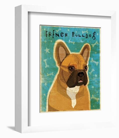 French Bulldog (Fawn & White)-John W^ Golden-Framed Art Print