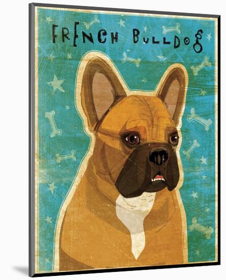 French Bulldog (Fawn & White)-John W^ Golden-Mounted Art Print