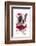 French Bulldog in Santa Costume for Christmas over White-Patryk Kosmider-Framed Photographic Print