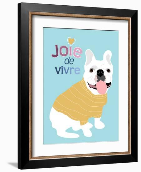 French Bulldog Joie de vivre-Ginger Oliphant-Framed Art Print