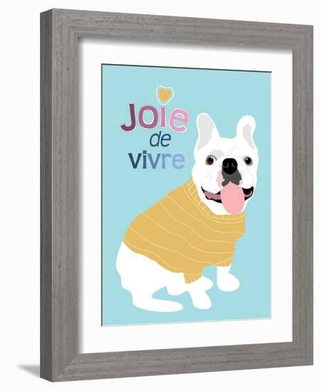 French Bulldog Joie de vivre-Ginger Oliphant-Framed Art Print