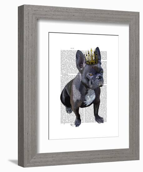 French Bulldog King-Fab Funky-Framed Art Print