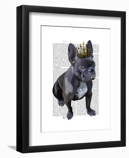 French Bulldog King-Fab Funky-Framed Art Print