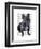 French Bulldog King-Fab Funky-Framed Art Print