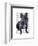 French Bulldog King-Fab Funky-Framed Art Print