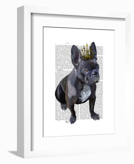 French Bulldog King-Fab Funky-Framed Art Print