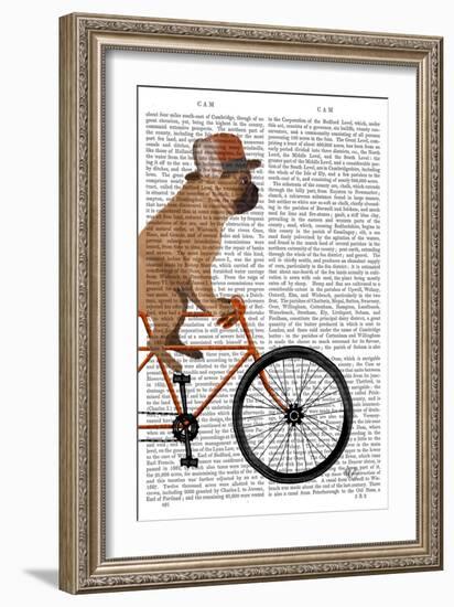 French Bulldog on Bicycle-Fab Funky-Framed Art Print