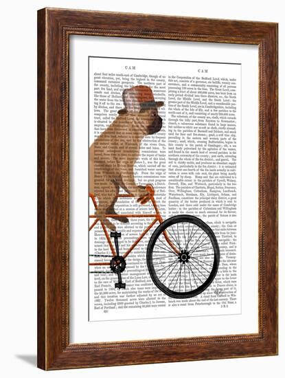 French Bulldog on Bicycle-Fab Funky-Framed Art Print