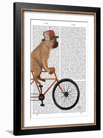 French Bulldog on Bicycle-Fab Funky-Framed Art Print