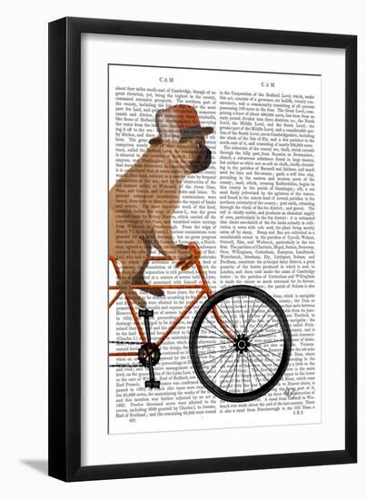 French Bulldog on Bicycle-Fab Funky-Framed Art Print