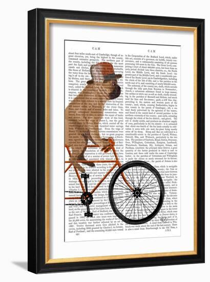 French Bulldog on Bicycle-Fab Funky-Framed Art Print