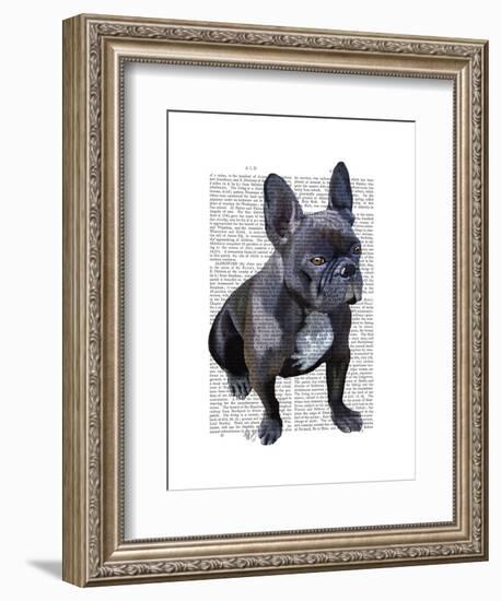 French Bulldog Plain-Fab Funky-Framed Art Print