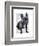 French Bulldog Plain-Fab Funky-Framed Art Print