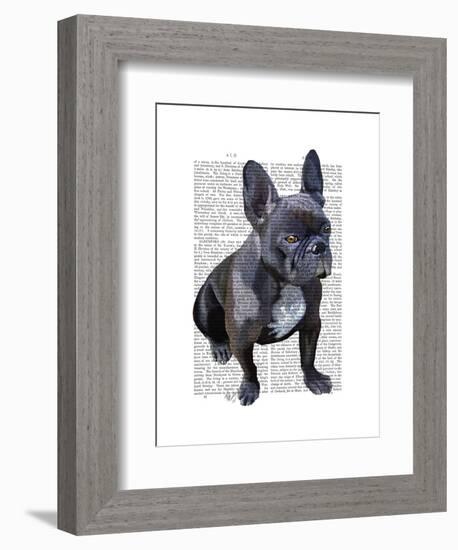 French Bulldog Plain-Fab Funky-Framed Art Print