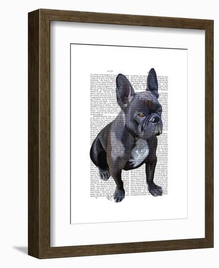 French Bulldog Plain-Fab Funky-Framed Art Print