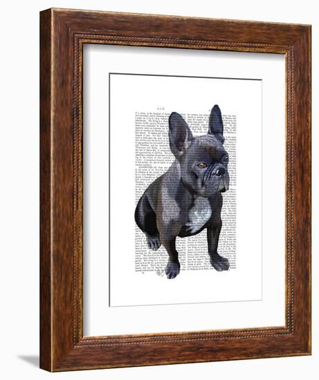 French Bulldog Plain-Fab Funky-Framed Art Print