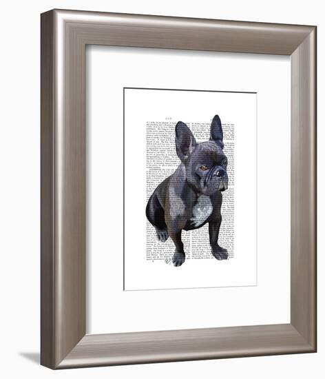 French Bulldog Plain-Fab Funky-Framed Art Print