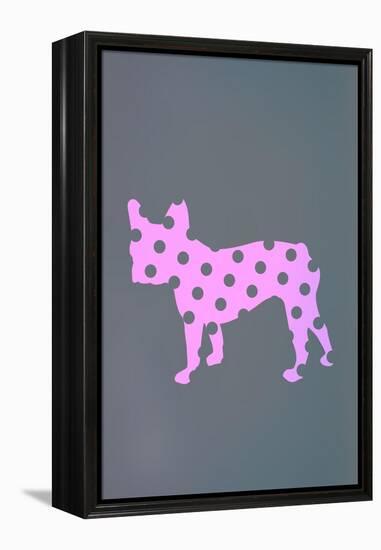 French Bulldog Polka Dots-null-Framed Stretched Canvas