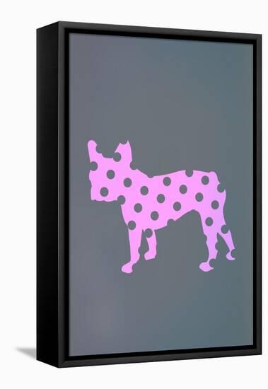 French Bulldog Polka Dots-null-Framed Stretched Canvas