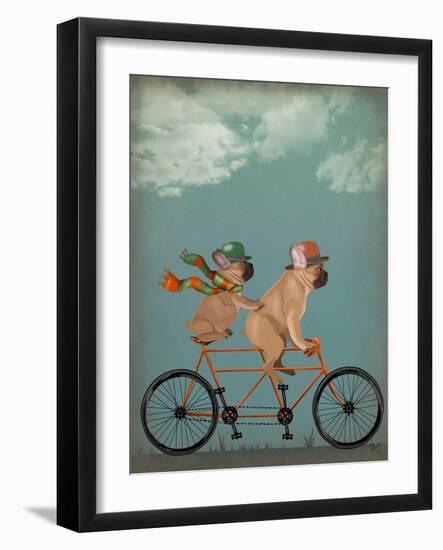 French Bulldog Tandem-Fab Funky-Framed Art Print