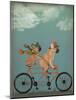 French Bulldog Tandem-Fab Funky-Mounted Art Print